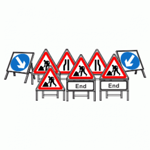 Quazar Cone Signs, Chapter Traffic Management Kit