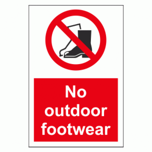 no outdoor shoes