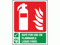 Safe for use on flammable liquid fires