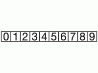 Numbers 0 - 9 Clear for H Symbol Hydr...