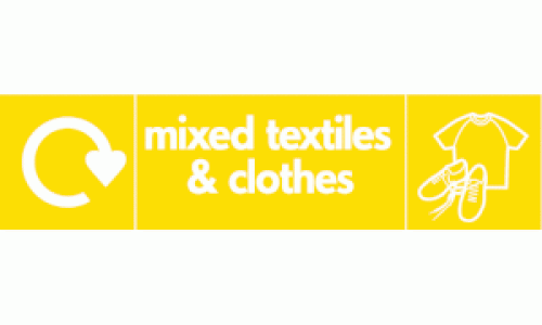 mixed textiles & clothes recycle & icon 