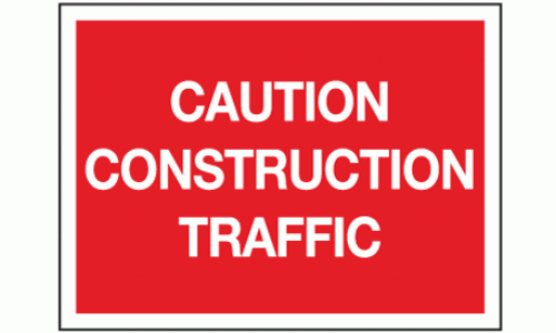 Caution Construction Traffic Sign