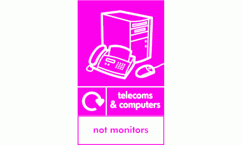 telecomm & computers not monitors2 recycle & icon 