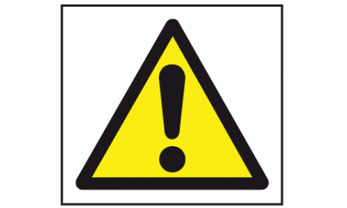 Warning symbol sign