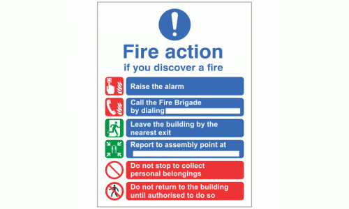 6 Point Fire Action Notice