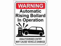 Automatic rising bollad in operation ...