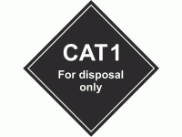 CAT 1 For Disposal Only Sign