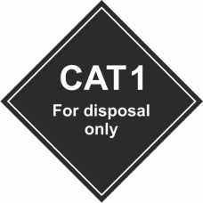 CAT 1 For Disposal Only Sign