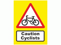 Caution Cyclists Sign