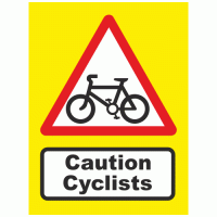 Caution Cyclists Sign