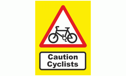 Caution Cyclists Sign