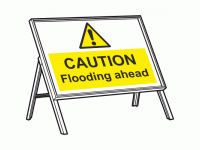 Caution Flooding ahead sign