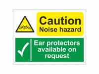 Caution noise hazard Ear protectors a...