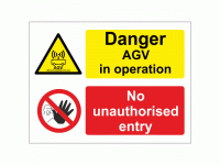 Danger AGV in Operation No Unauthoris...