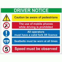 Driver Notice Sign