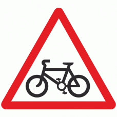 Cycle route ahead sign