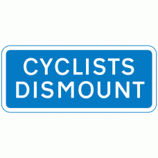 cyclist dismount sign