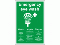 Eye Wash Instruction Sign