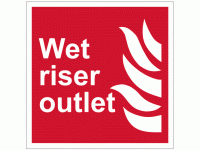 Wet riser outlet sign