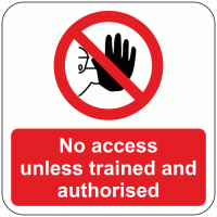 No access unless trained and authorised floor marker