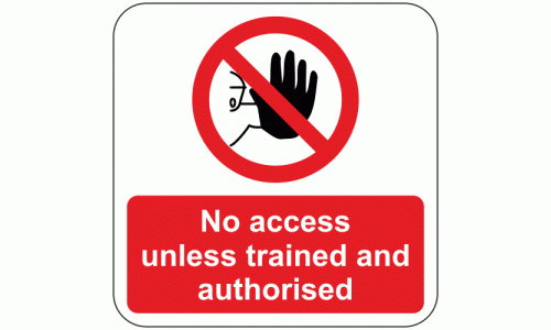 No access unless trained and authorised floor marker