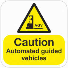 Caution Autonmated Guided Vehicles Floor Sticker