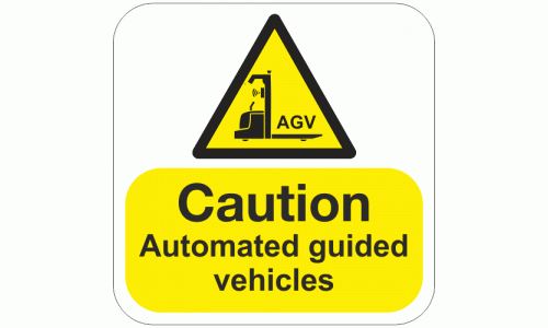 Caution Autonmated Guided Vehicles Floor Sticker