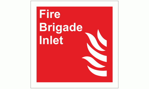 Fire Brigade Inlet Sign