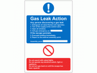 Gas Leak Action Sign