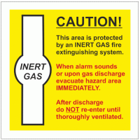 INERT GAS Extinguisher System Sign