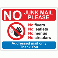 NO Junk mail please sign