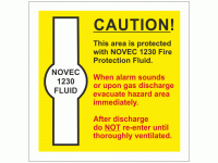 NOVEC 1230 FLUID Sign