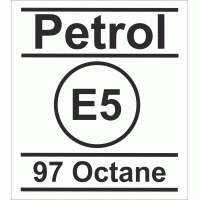 Unleaded Petrol E5 97 Octane Petrol Pump Sign