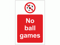 No ball games sign