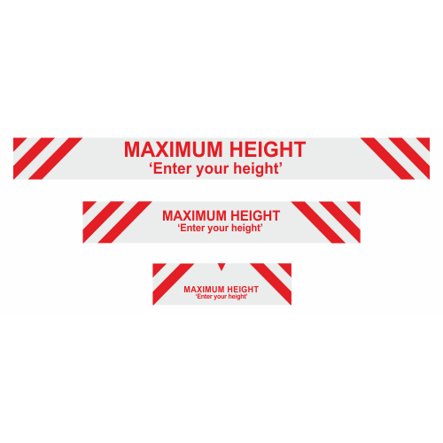 Max Height Enter Your Own Text Sign Maximum Height Signs Safety 