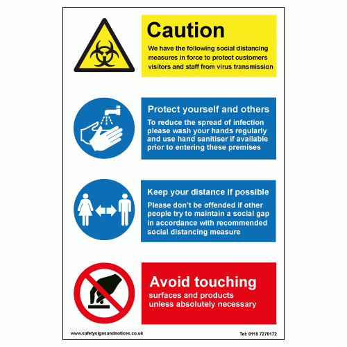 Social distancing measures sign | Social Distancing Safety Signs ...
