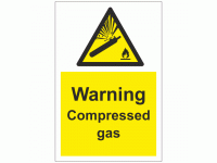 Warning Compressed gas sign