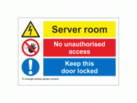 Server room sign