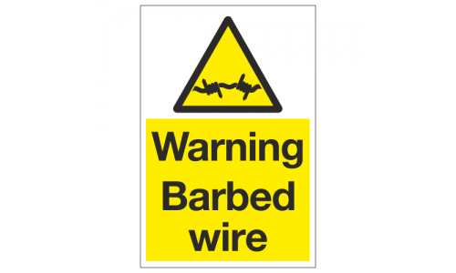 warning barbed wire