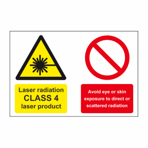 Laser radiation CLASS 4 sign | Laser Safety Signs | Safety Signs & Notices