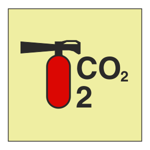 IMO - Fire Control Symbols CO2 Fire Extinguisher Photoluminescent Sign ...