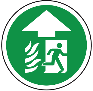 Fire Exit Ahead Floor Marker Sign Anti Slip Floor Signs Safety Signs Notices