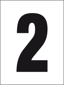 Aisle Number 2 sign