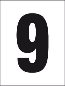 Aisle Number 9 sign