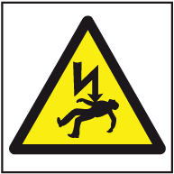 Electrocution risk symbol sign