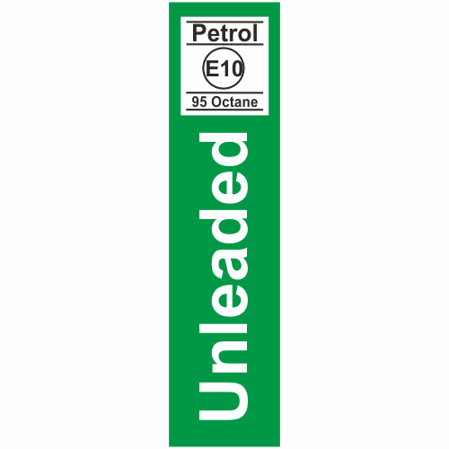 Unleaded Petrol E10 95 Octane Petrol Pump Sign | Petrol Station ...