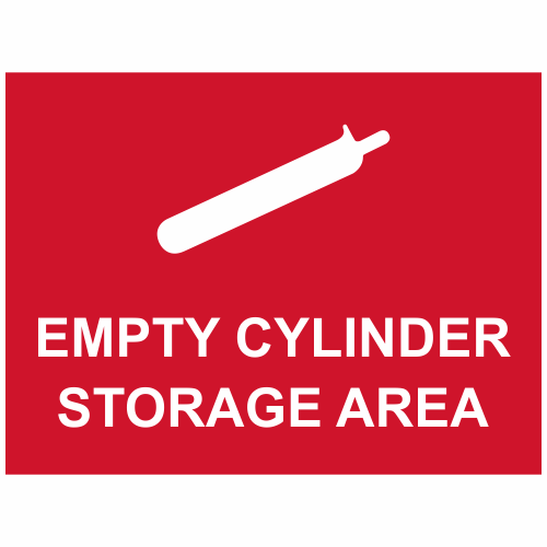 Empty Cylinder Storage Area Sign Gas Cylinder Storage Signs Safety Signs And Notices