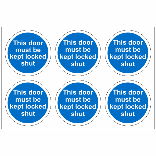 This Door Must Be Kept Locked Shut Stickers Fire Door Signs Safety Signs And Notices