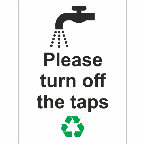 Please turn off taps sign | Water signs | Safety Signs & Notices