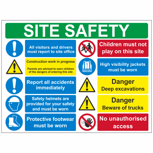 Site Safety Signs Construction Safety Signs Safety Signs And Notices 8608